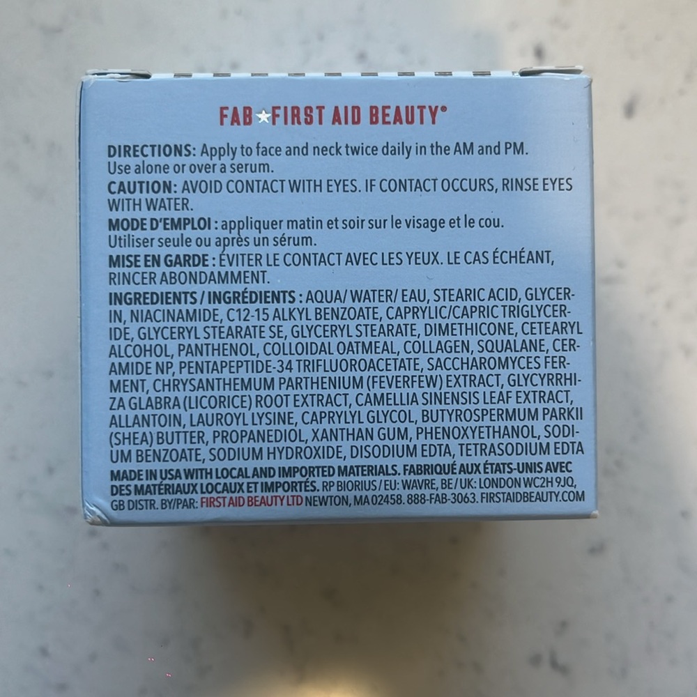 FAB First Aid Beauty Firming Cream 1.7oz Collagen Peptide Unscented Moisturizer - Picture 3 of 3